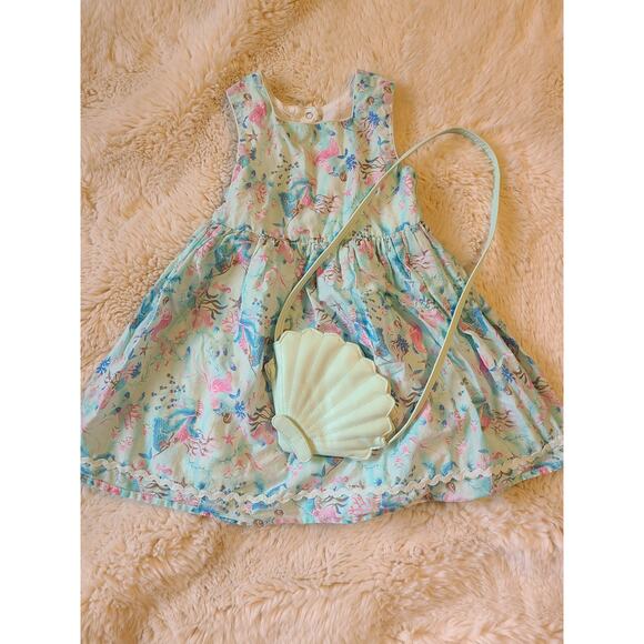 Isaac Mizrahi New York Mermaid dress with Seashell purse size 4 - Picture 1 of 9